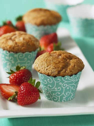 Os muffins de morangos