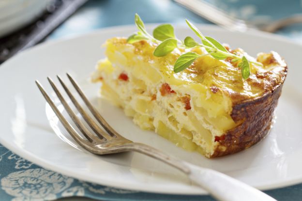 Quiche de batata e presunto