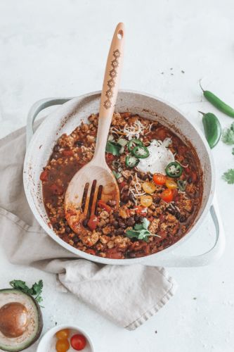 Chili com carne de lentilhas