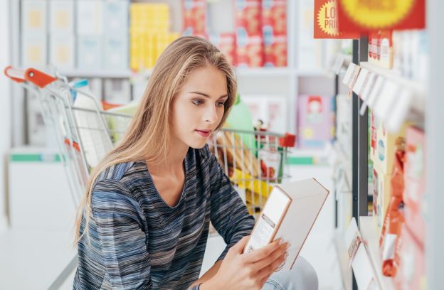 Olhe para baixo no supermercado