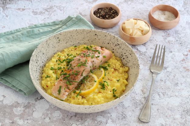 Risotto al salmone (Risotto de salmão)