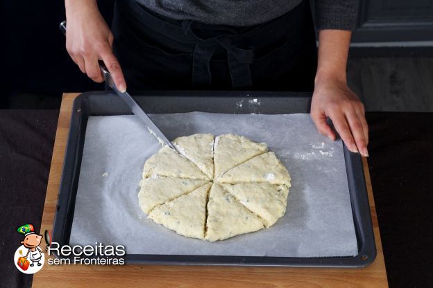 Preparação dos scones