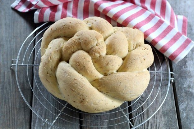 Pão em forma de rosa