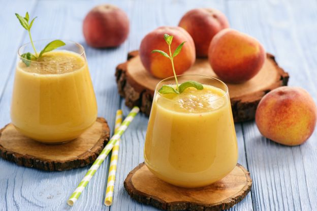 Smoothie cremoso de pêssego