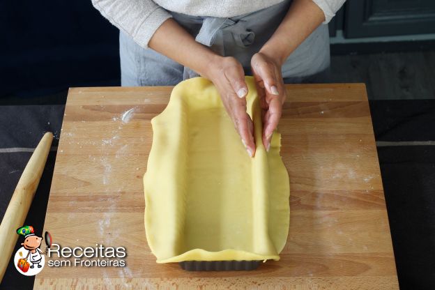 Preparação do fundo da torta