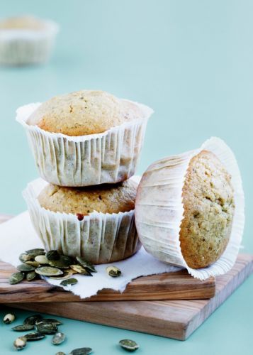 Muffins com sementes de abóbora