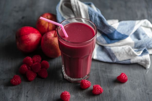 Smoothie de framboesa e maçã