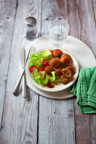 Sexta-feira (E): Canapés de trigo sarraceno com lentilhas e Hokkaido em uma salada crocante