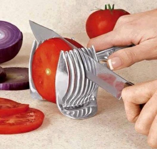 Pegador para fatiar tomates