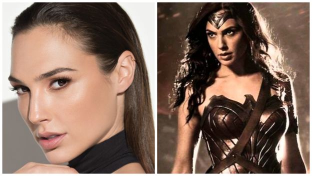 Gal Gadot e sua personagem, Mulher Maravilha