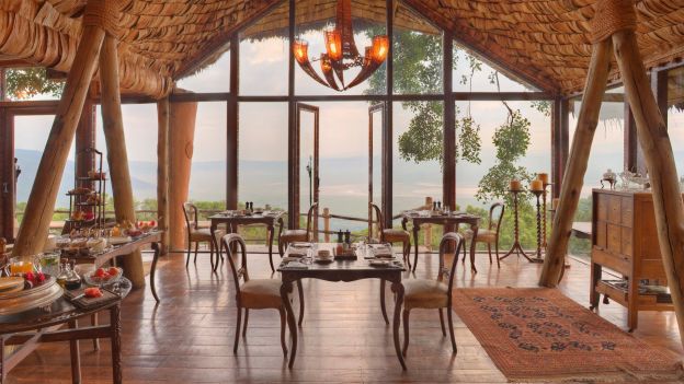 O Ngorongoro Crater Lodge na Tanzânia