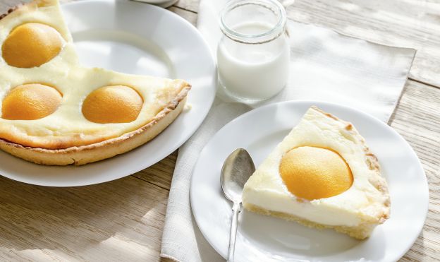 Cheesecake de pêssegos