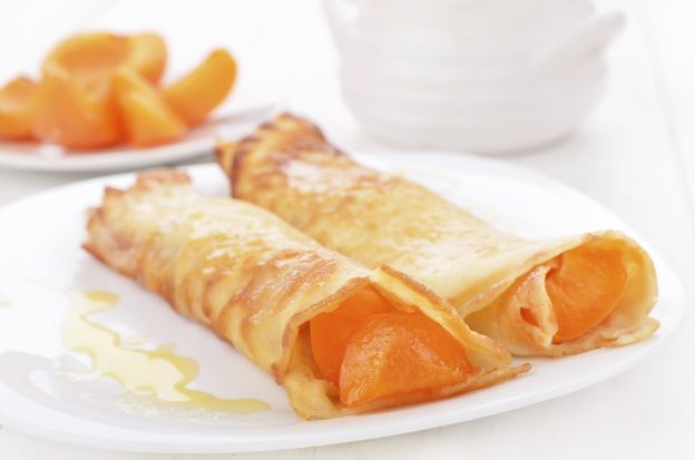 Crepes de pêssegos