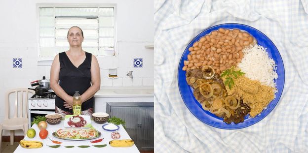 Brasil - Arroz, feijão, bife e farofa