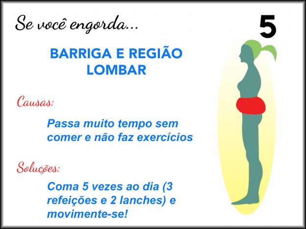 Barriga e região lombar