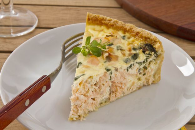 Quiche de frango e palmito