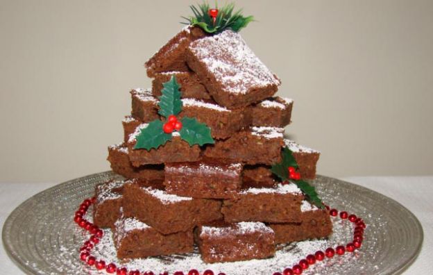 Pinheirinho de bolo de chocolate