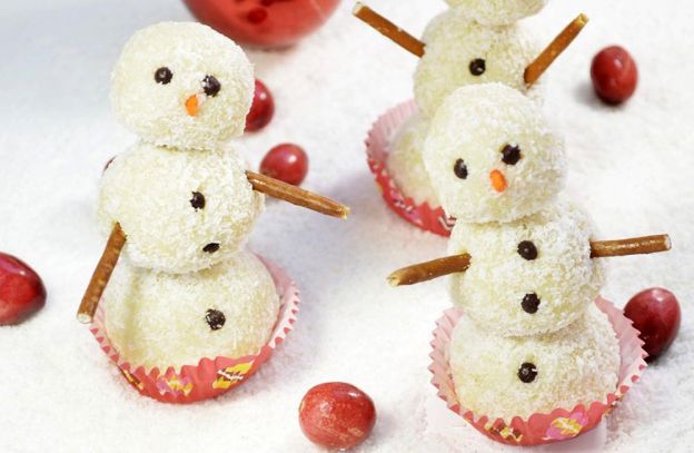 Bonecos de neve de brigadeiro