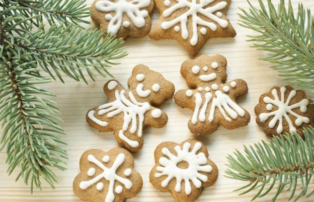 Biscoitos amanteigados de Natal