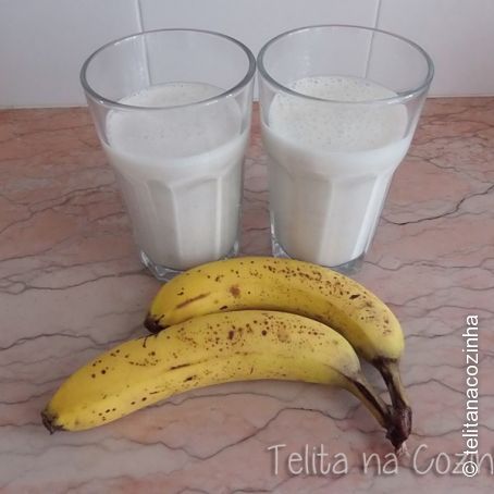 batido de banana e aveia