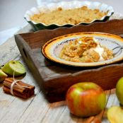 Apple crumble com nozes e mel