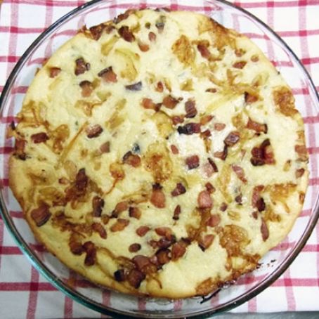 Torta (sem massa) de Cebolas e Bacon