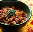 Sopa de lentilhas com legumes